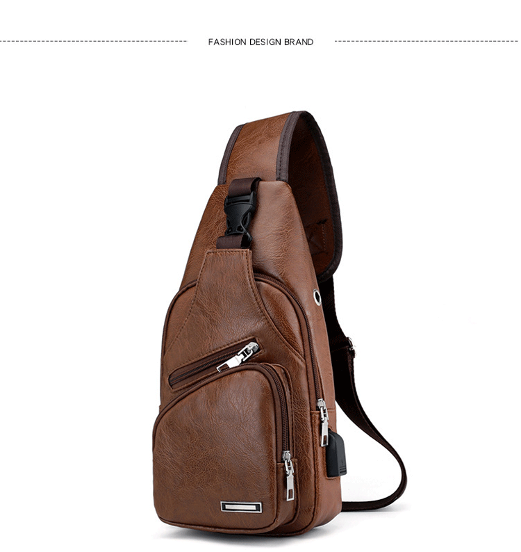 Sac À Bandoulière En Cuir Avec Port De Chargement
