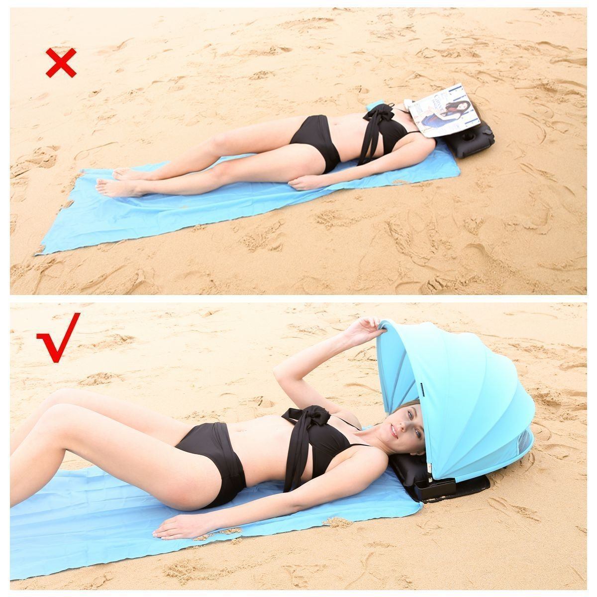 Pop Up Beach Tent | Ombre De Plage Personnelle | Auvent De Plage Portable | Auvent Extérieur