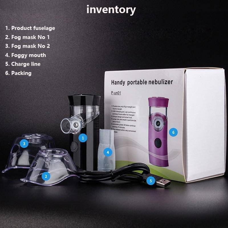 Inhalateur Ultrasonique Rechargeable Portatif D'Atomiseur De Nébuliseur D'Usb