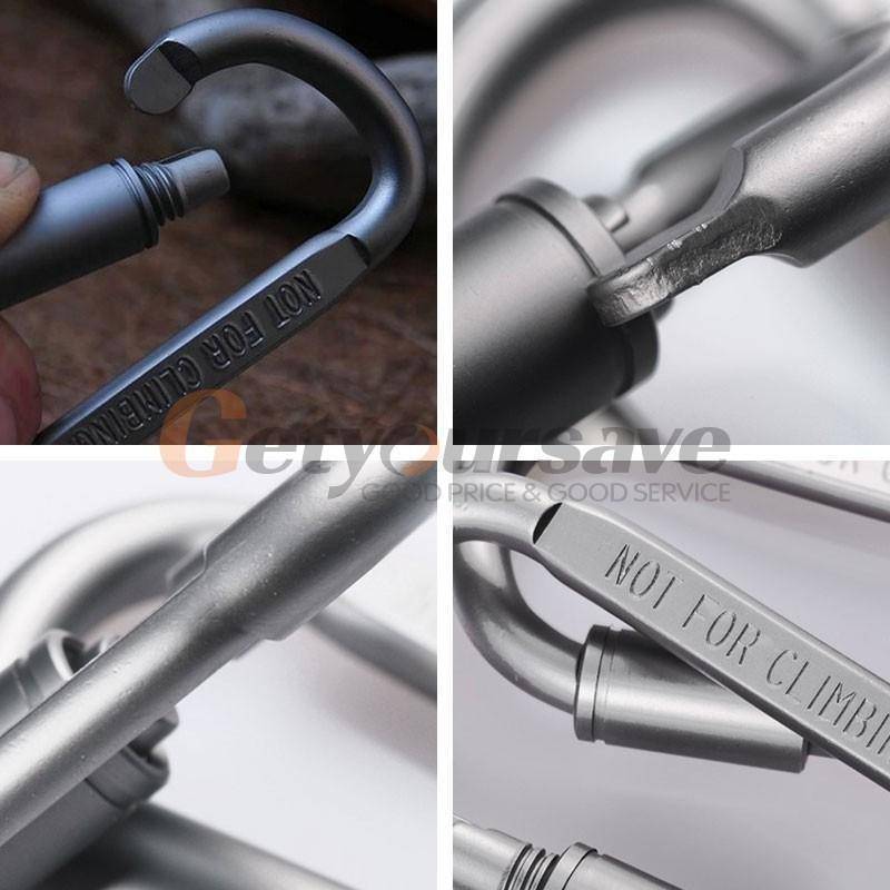 5Pcs Mousqueton En Aluminium Pour Équipement De Camping En Plein Air