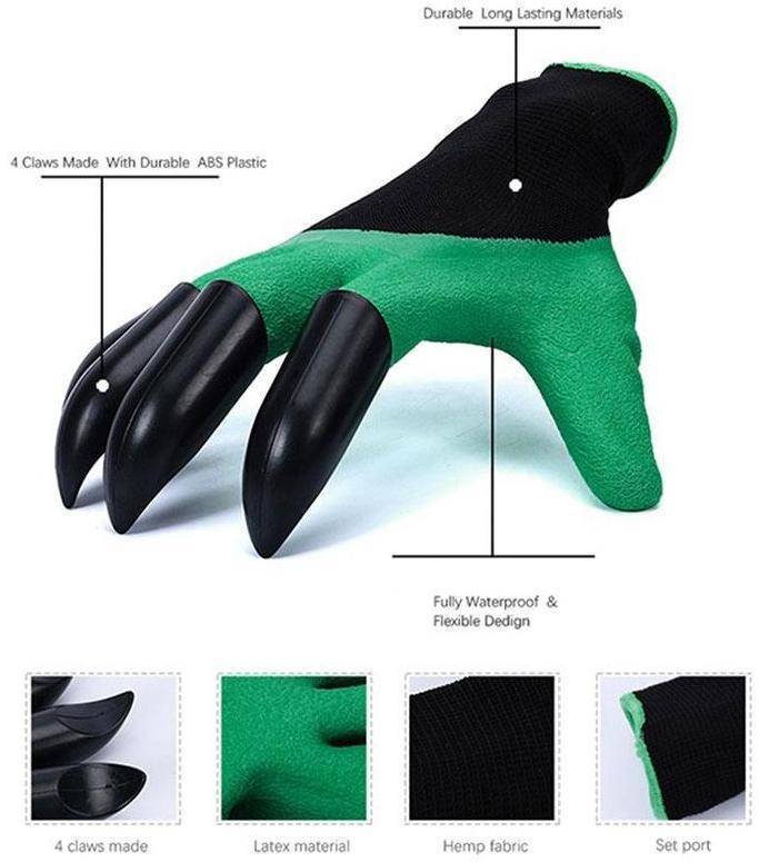 Gants De Jardin Avec Des Griffes Du Doigt