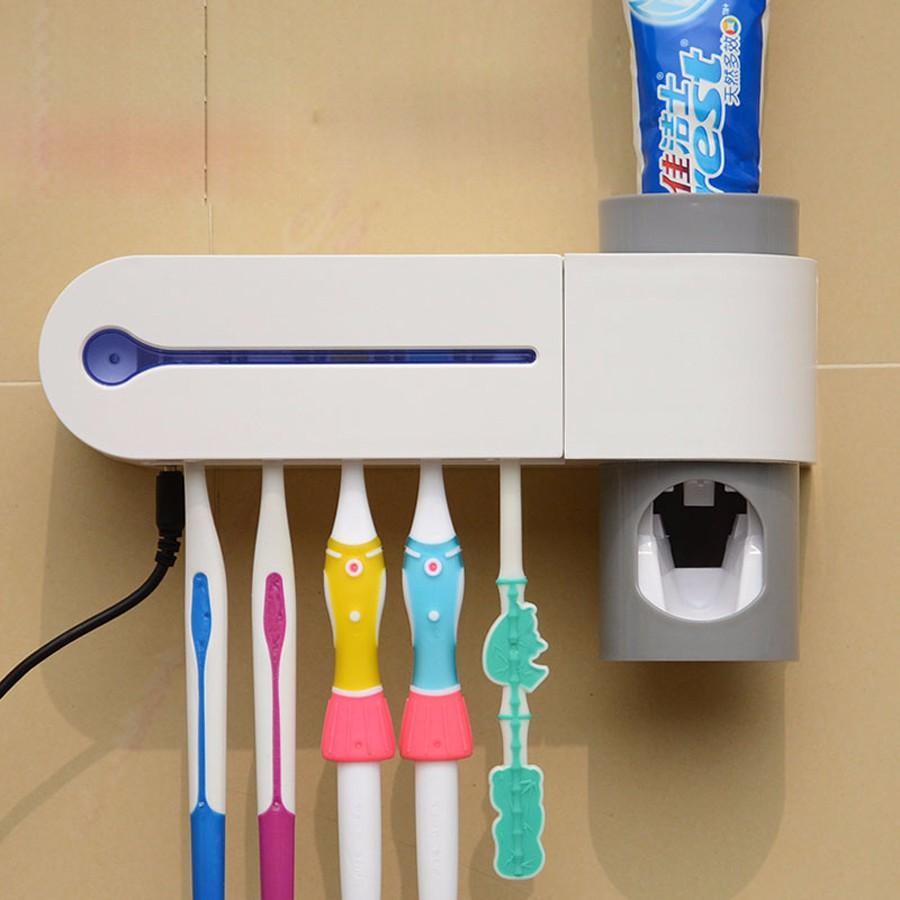 Stérilisateur Uv De Brosse À Dents Anti-Bactéries Et Distributeur Automatique De Dentifrice