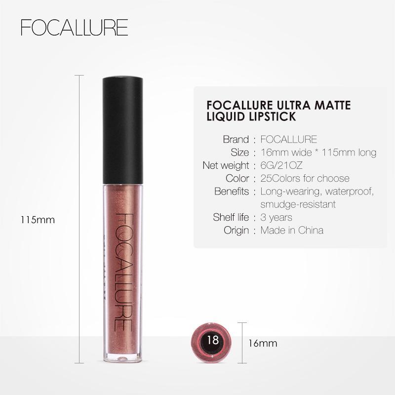 Brillant À Lèvres Hydrofuge Longue Tenue Mat 25 Couleurs