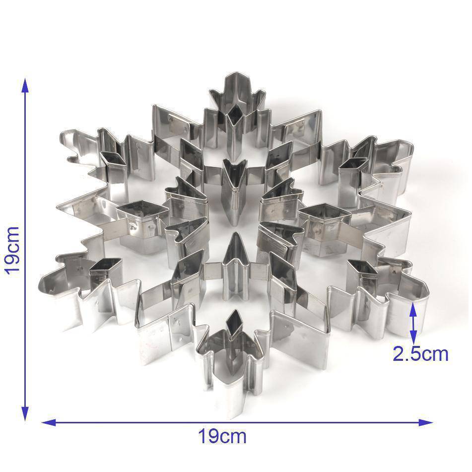 Coupeur D'Acier Inoxydable De Biscuit De Flocon De Neige De Noël