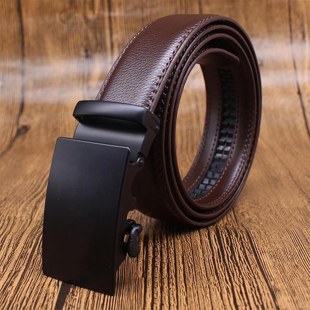 Ceinture En Cuir À Mécanisme De Boucle Réglable Pour Homme