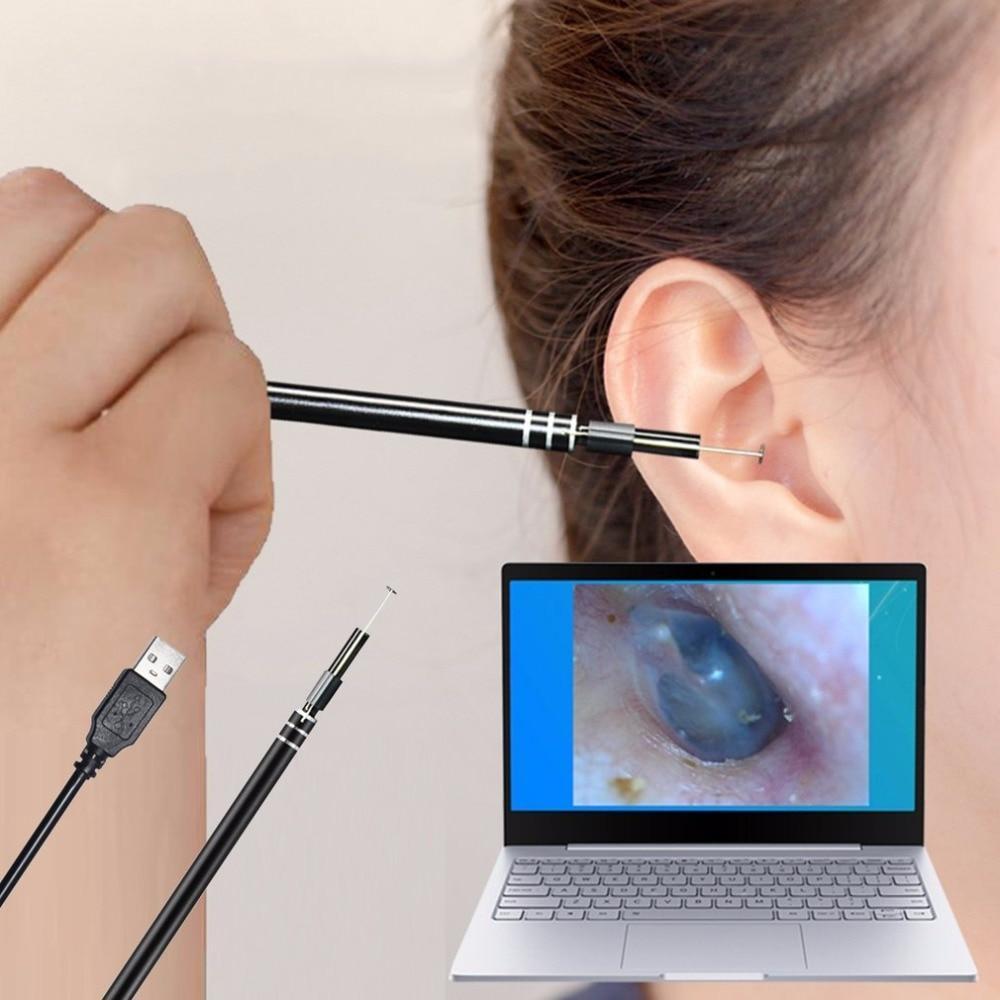 3 En 1 Usb Visuelles Endoscope Hd Nettoyage Oreilles Enlèvement De Cire D'Oreille