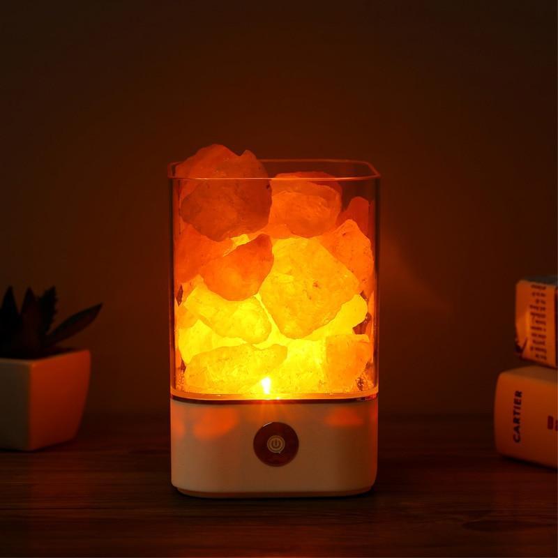 Lampe Usb Crystal Salt (Option 7 Couleurs)