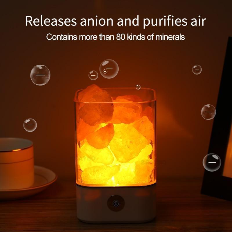 Lampe Usb Crystal Salt (Option 7 Couleurs)