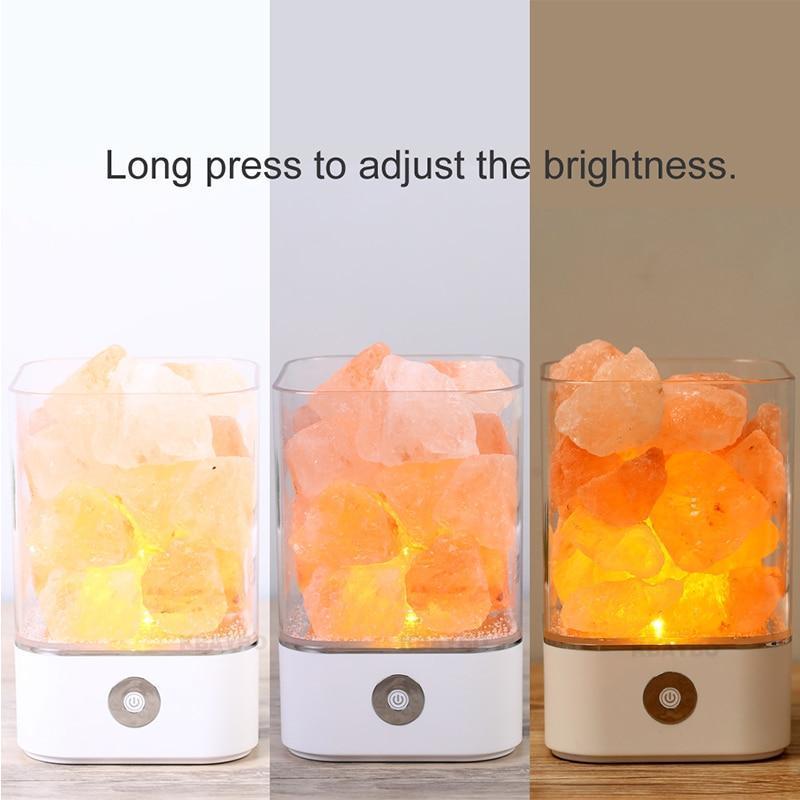 Lampe Usb Crystal Salt (Option 7 Couleurs)