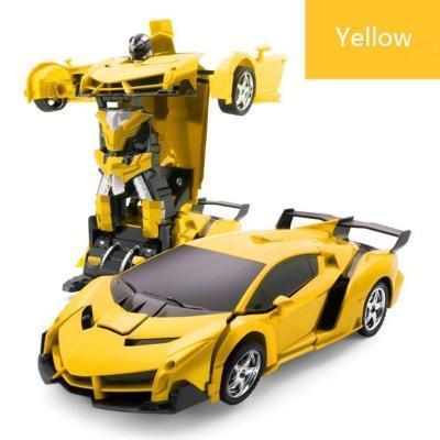 Jouet De Voiture De Transformation À Un Bouton Avec Robot Télécommandé