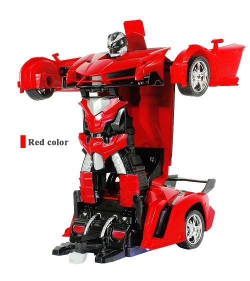 Jouet De Voiture De Transformation À Un Bouton Avec Robot Télécommandé