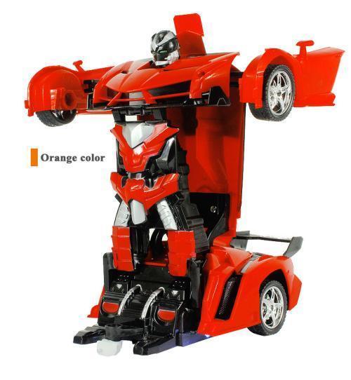 Jouet De Voiture De Transformation À Un Bouton Avec Robot Télécommandé