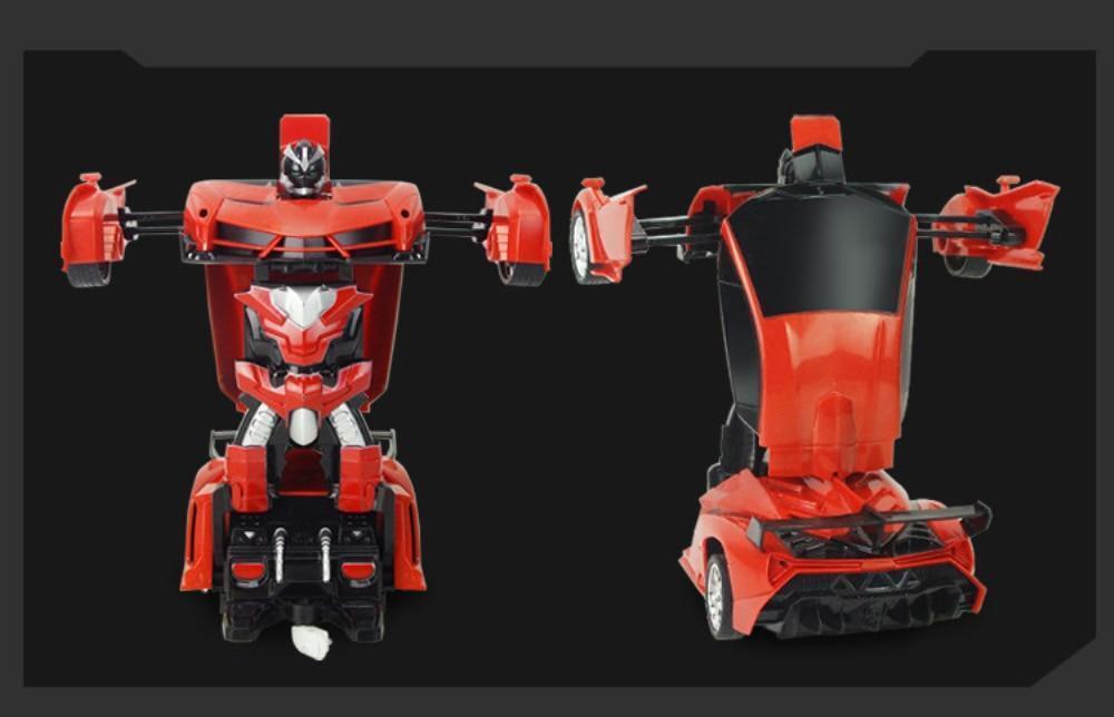 Jouet De Voiture De Transformation À Un Bouton Avec Robot Télécommandé