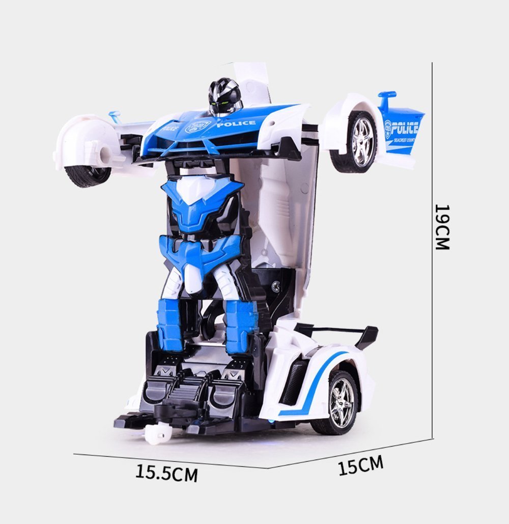 Jouet De Voiture De Transformation À Un Bouton Avec Robot Télécommandé