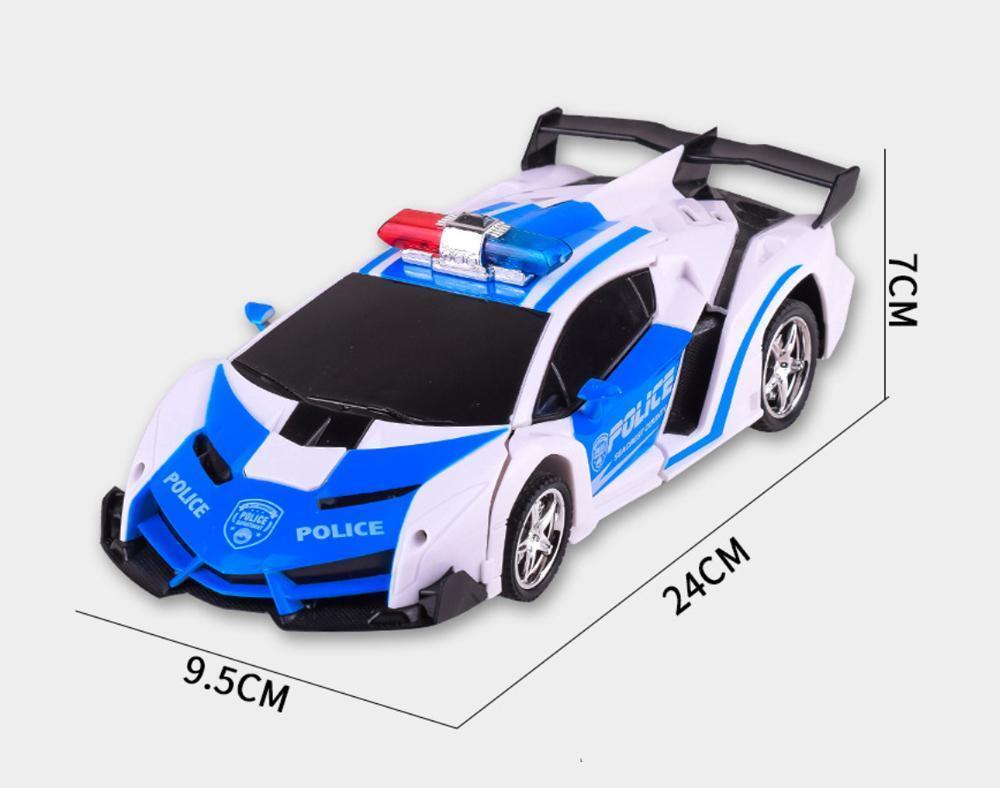 Jouet De Voiture De Transformation À Un Bouton Avec Robot Télécommandé