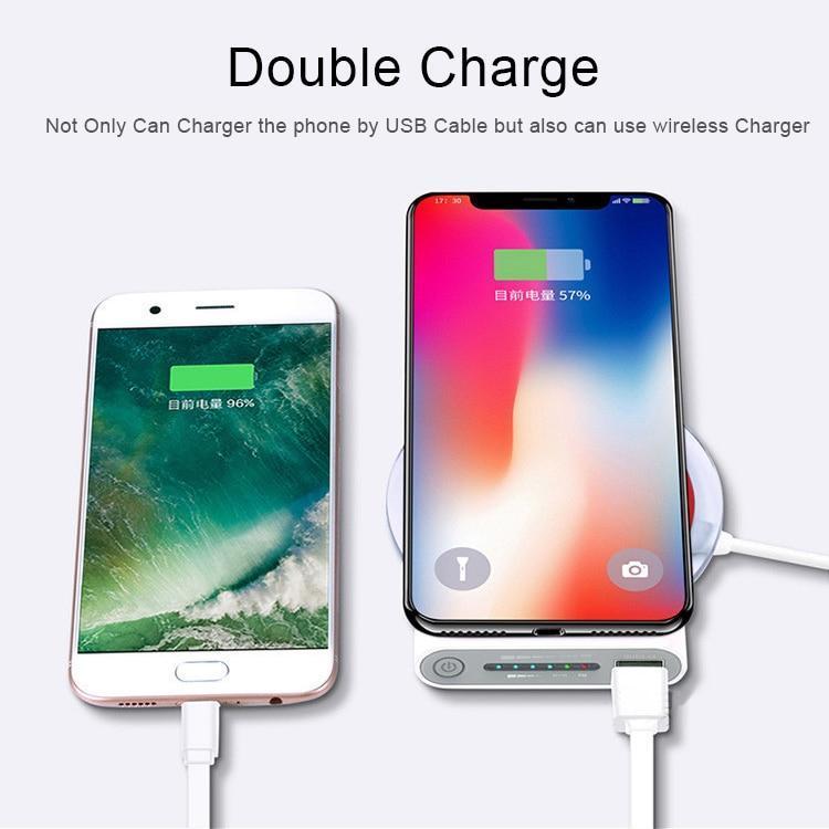 Banque De Puissance De Chargeur Sans Fil Portable 10000 Mah