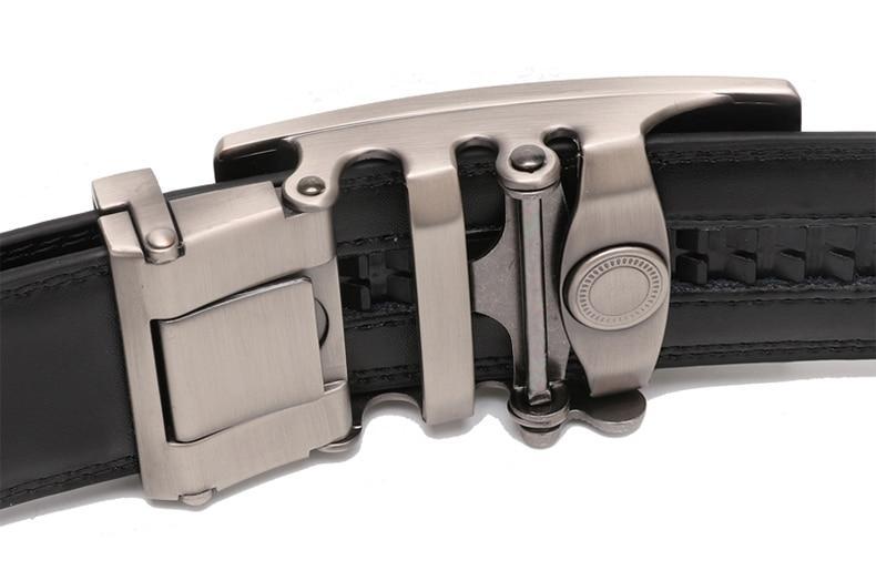 Ceinture En Cuir À Mécanisme De Boucle Réglable Pour Homme