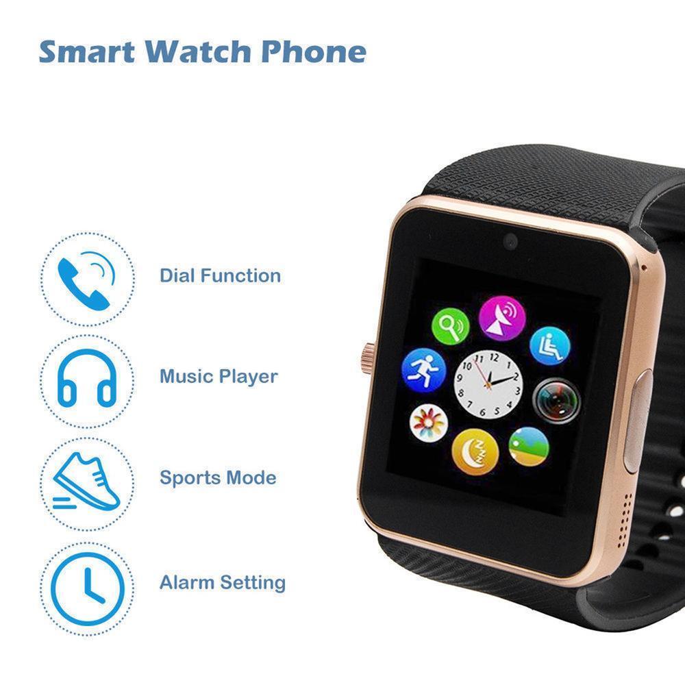 Smartwatch Avec Fente Pour Carte Sim Et Appareil Photo 2.0Mp Pour Téléphones Iphone/Samsung Et Android