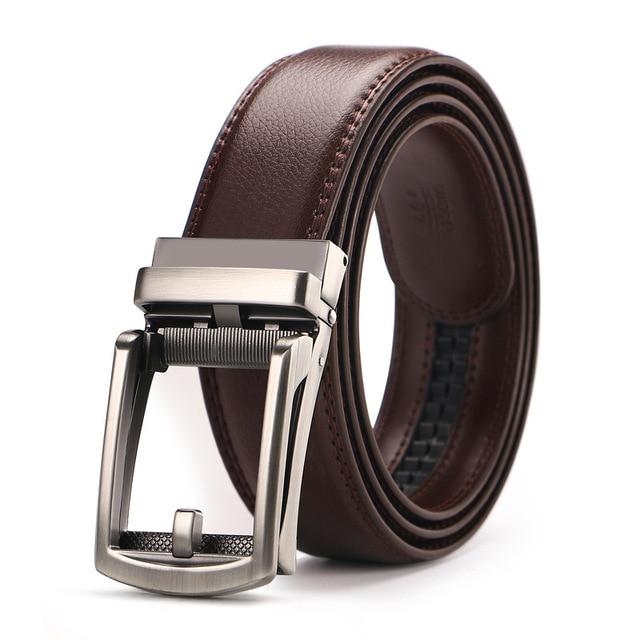 Ceinture En Cuir À Mécanisme De Boucle Réglable Pour Homme