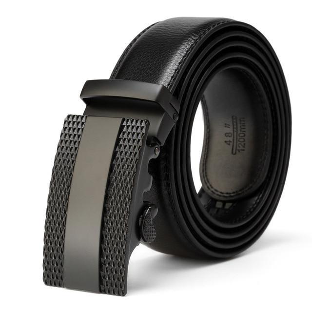 Ceinture En Cuir À Mécanisme De Boucle Réglable Pour Homme
