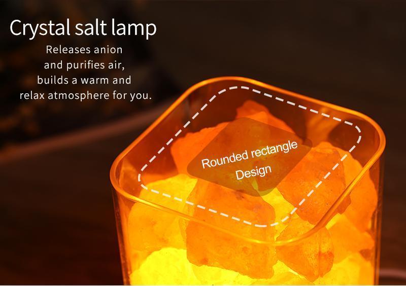 Lampe Usb Crystal Salt (Option 7 Couleurs)