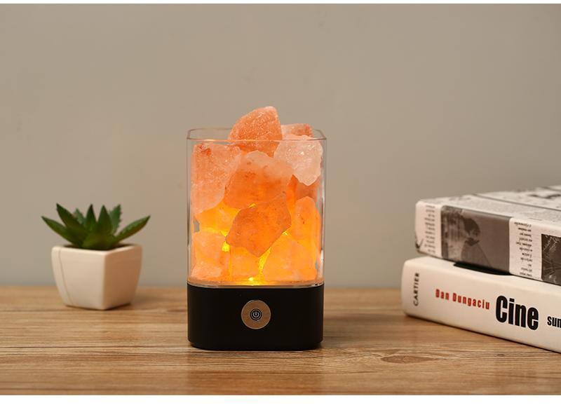 Lampe Usb Crystal Salt (Option 7 Couleurs)