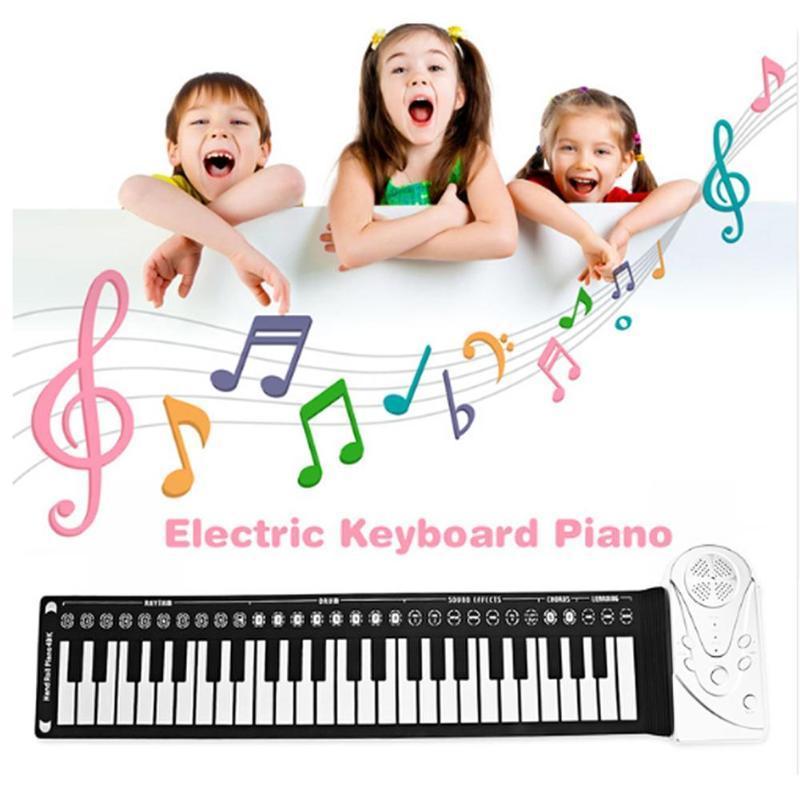 Piano pliable et flexible à enrouler à la main, portable, clavier