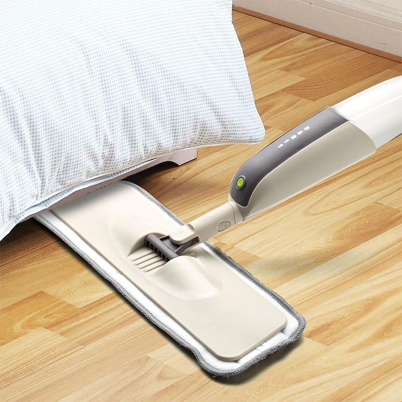 Vadrouille À Plancher À Vaporiser À 360 Degrés Avec Tampons Réutilisables En Microfibre