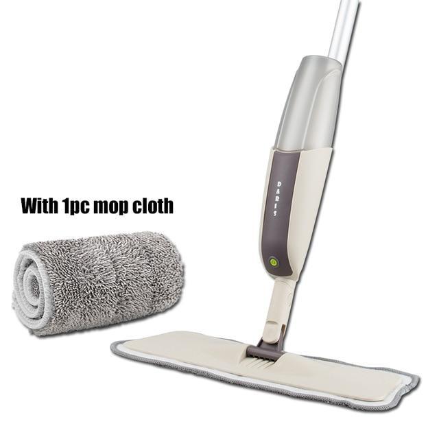 Vadrouille À Plancher À Vaporiser À 360 Degrés Avec Tampons Réutilisables En Microfibre