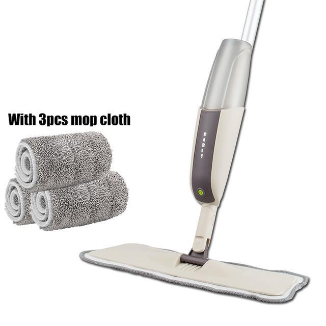 Vadrouille À Plancher À Vaporiser À 360 Degrés Avec Tampons Réutilisables En Microfibre