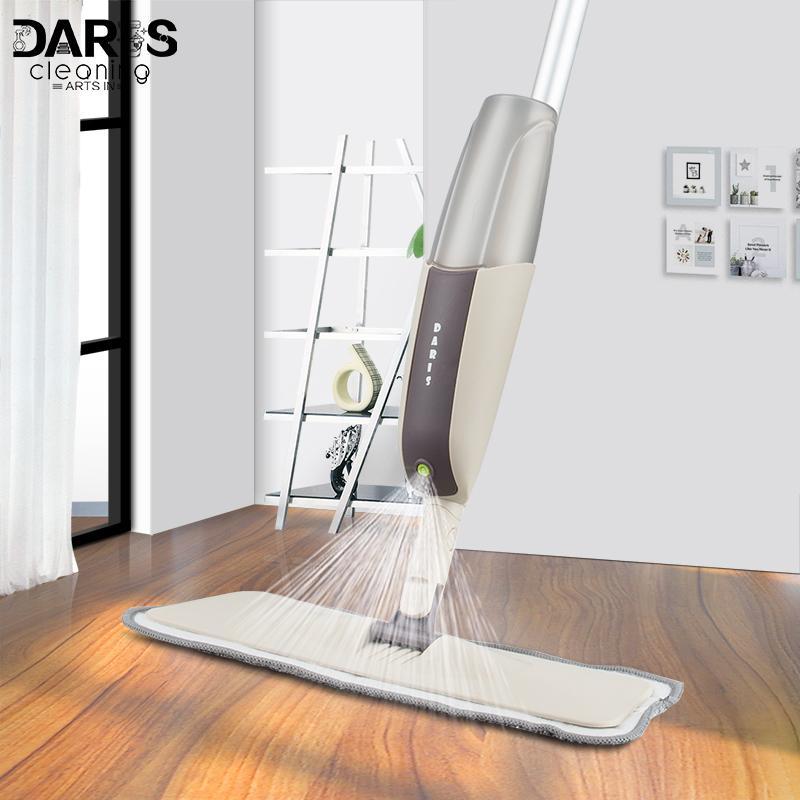 Vadrouille À Plancher À Vaporiser À 360 Degrés Avec Tampons Réutilisables En Microfibre