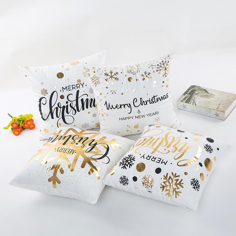 Taie D'Oreiller Paillettes Joyeux Noël