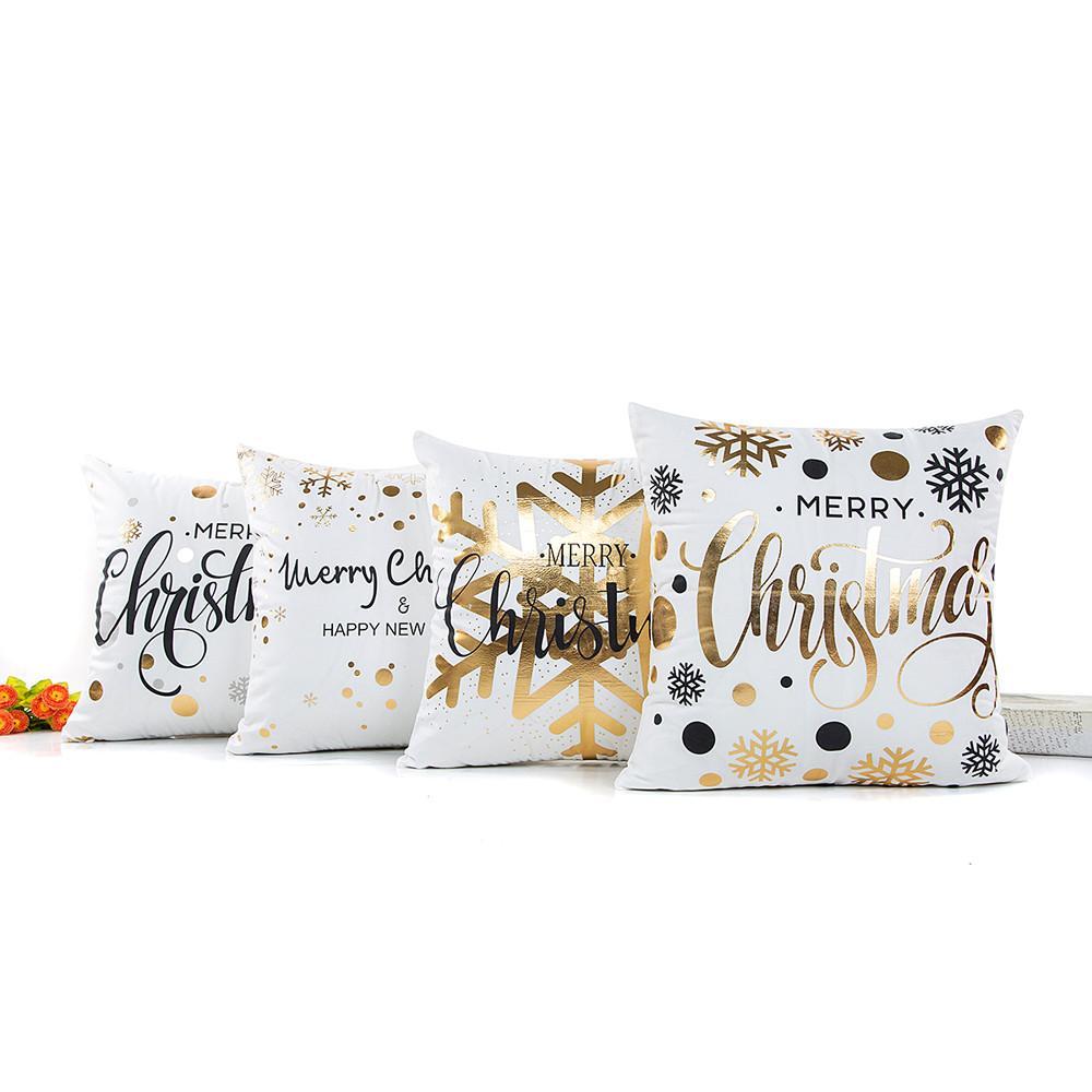 Taie D'Oreiller Paillettes Joyeux Noël