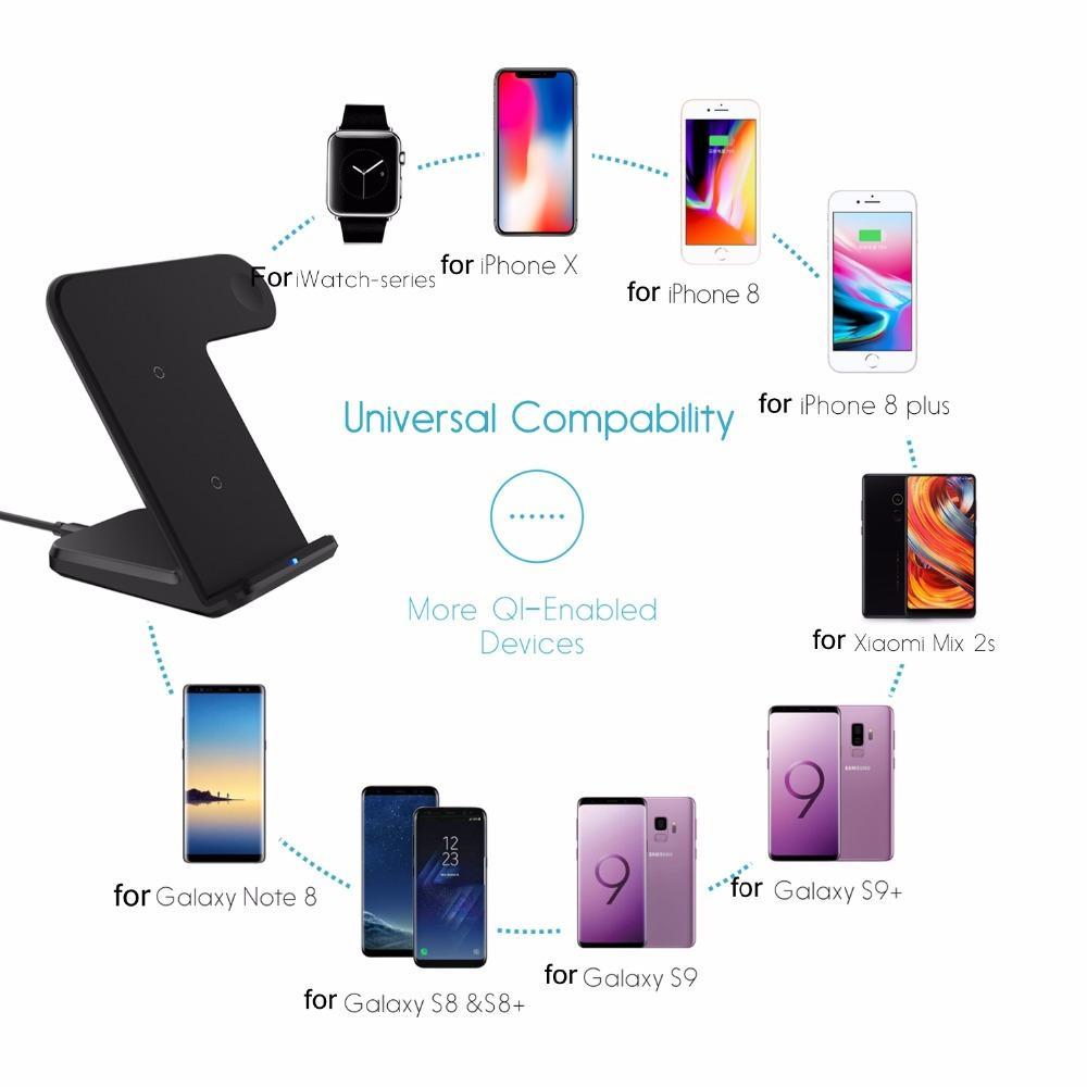 Pad De Chargeur Sans Fil 2 En 1