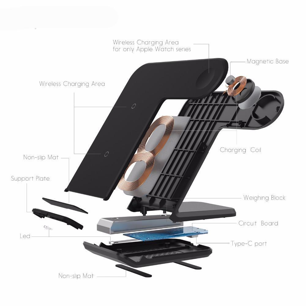 Pad De Chargeur Sans Fil 2 En 1