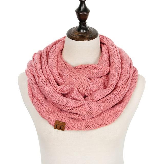 Écharpe Infinity En Maille Torsadée