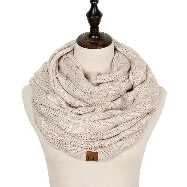 Écharpe Infinity En Maille Torsadée