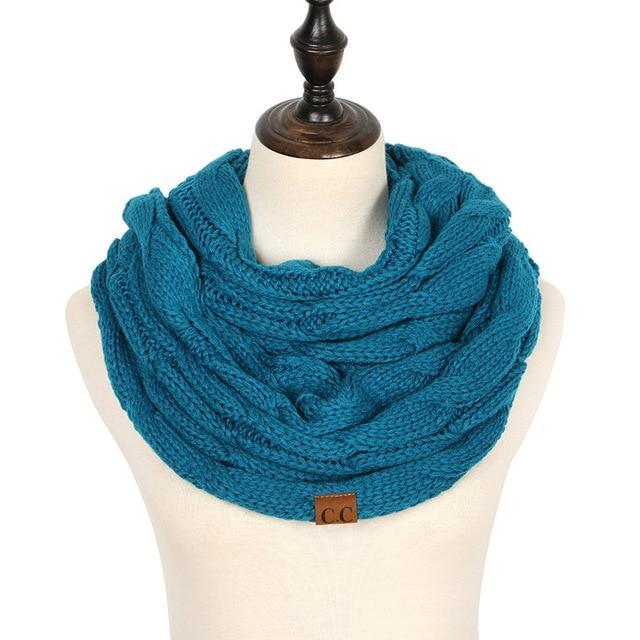 Écharpe Infinity En Maille Torsadée