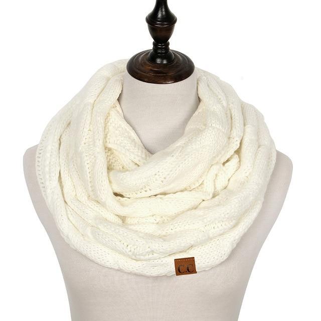 Écharpe Infinity En Maille Torsadée