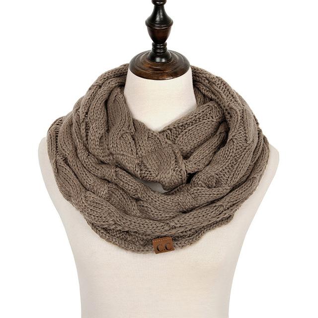 Écharpe Infinity En Maille Torsadée