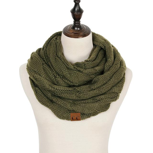 Écharpe Infinity En Maille Torsadée