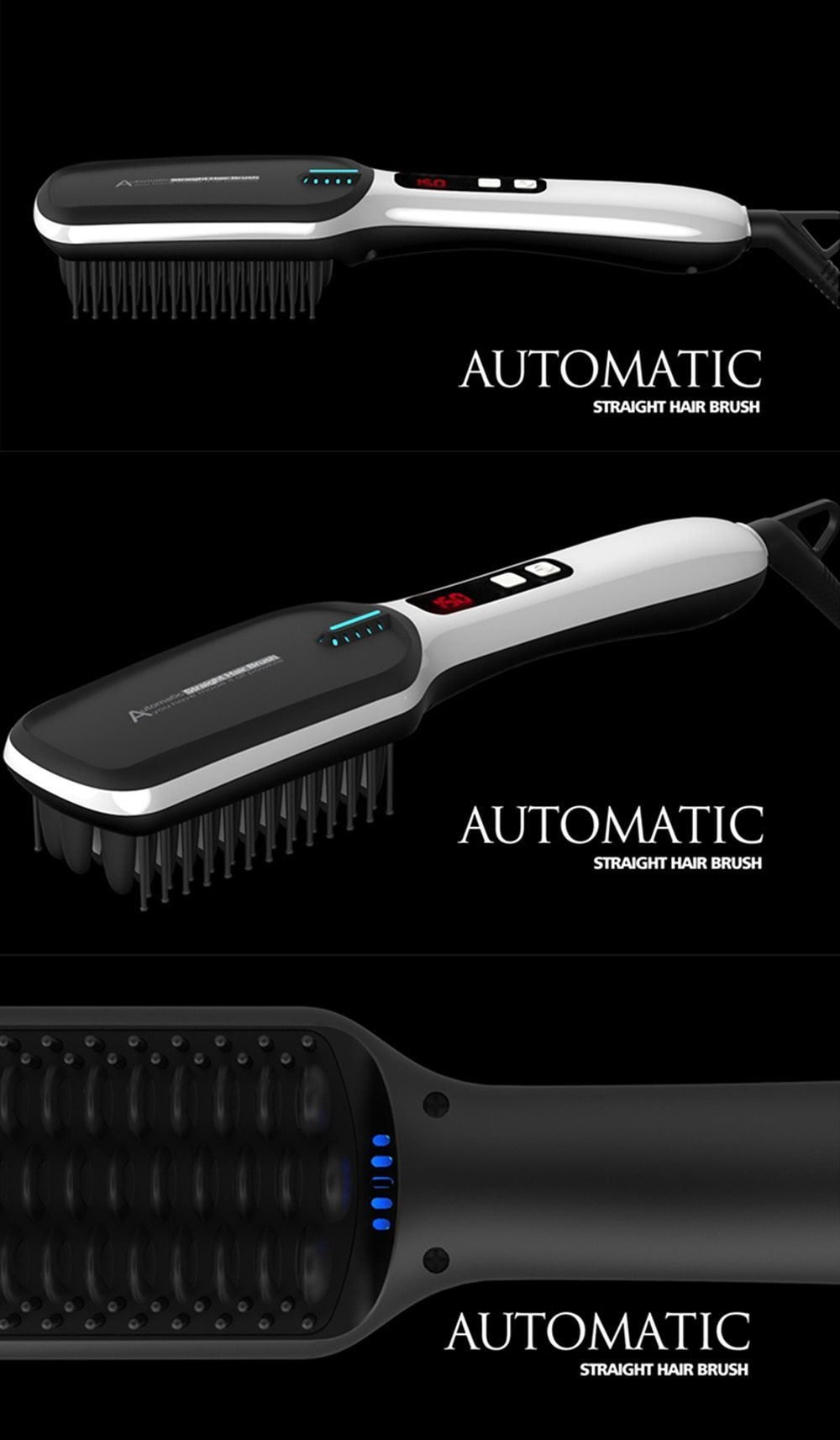 Brosse De Défrisage Professionnelle Pour Tous Les Types De Cheveux-Brosse De Défrisage Ionique