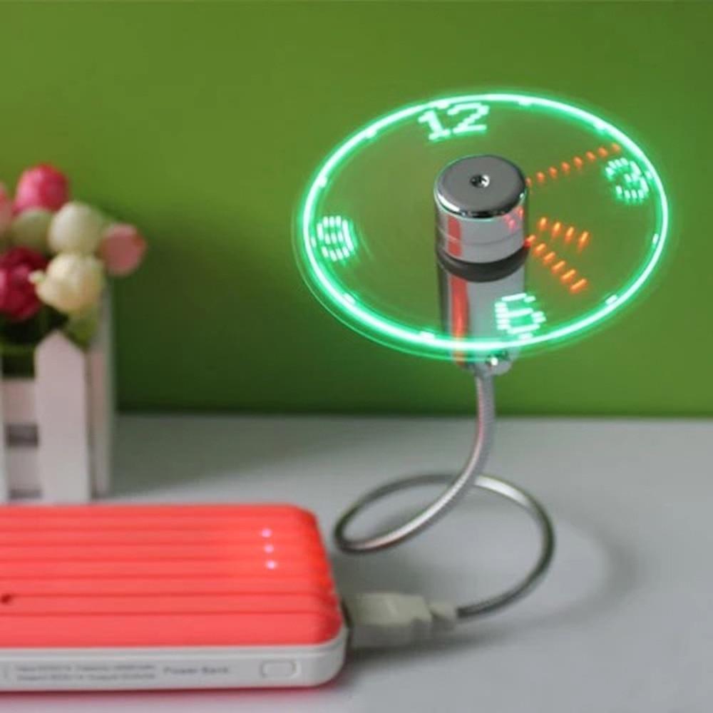Mini Ventilateur Usb Avec Temps Led