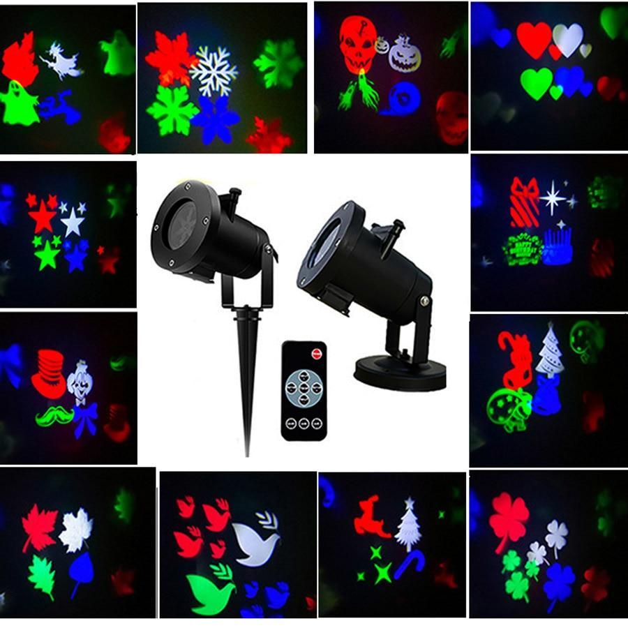 Projecteur Laser Avec Étoile De Noël De 12 Diapositives