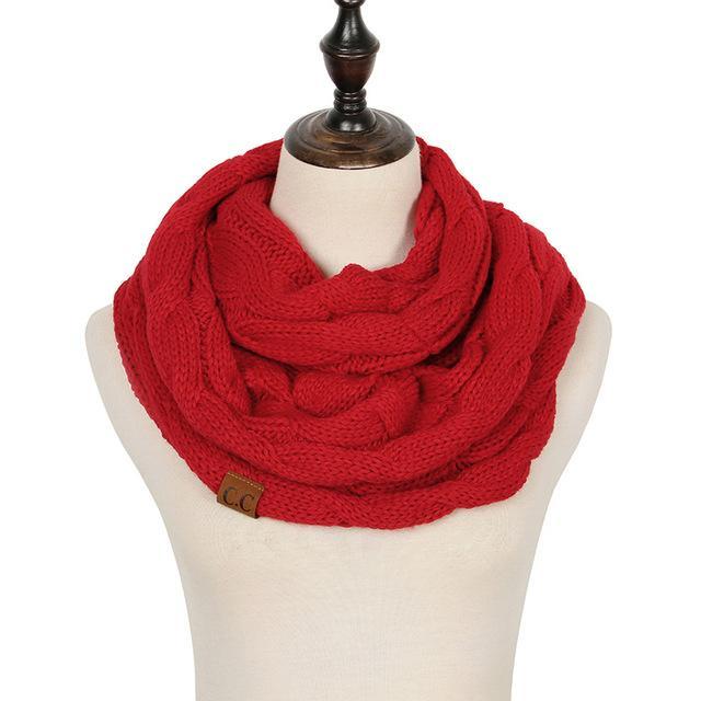 Écharpe Infinity En Maille Torsadée