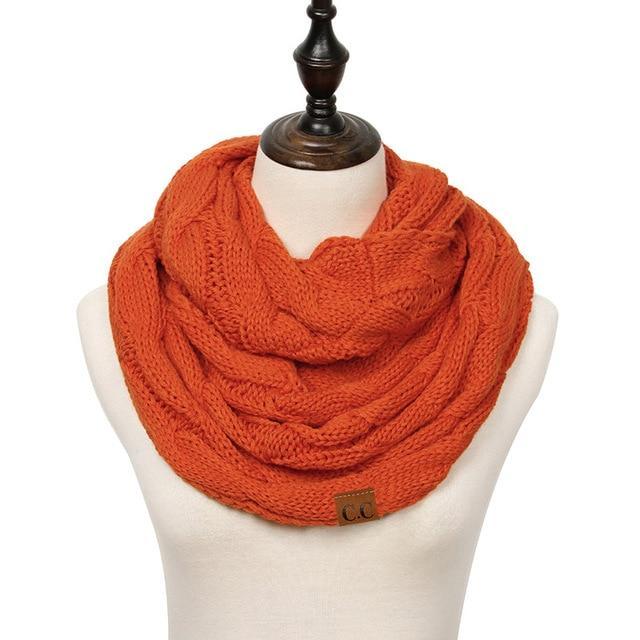 Écharpe Infinity En Maille Torsadée