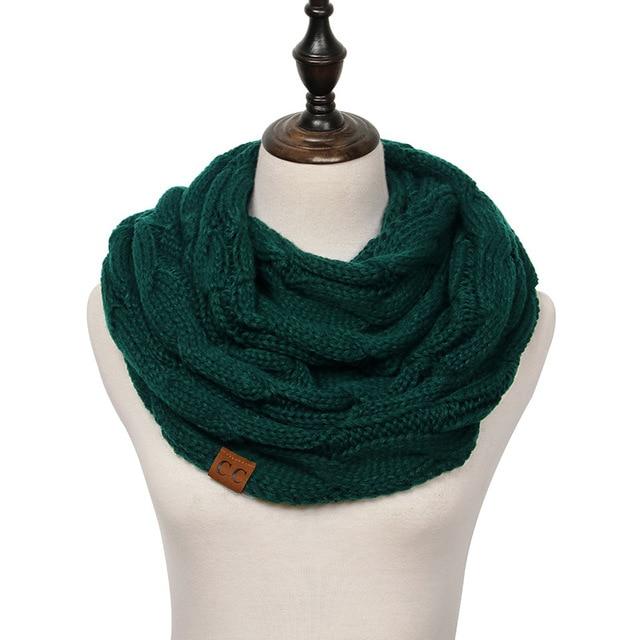Écharpe Infinity En Maille Torsadée