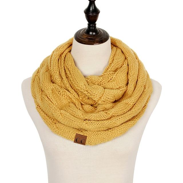 Écharpe Infinity En Maille Torsadée