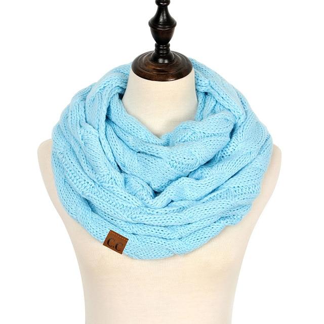 Écharpe Infinity En Maille Torsadée