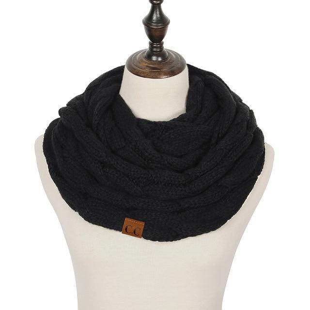 Écharpe Infinity En Maille Torsadée
